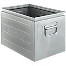 Caja apilable Schäfer Shop Select, 40 l, 150 kg, L 480 x A 308 x A 301 mm, acero, galvanizado