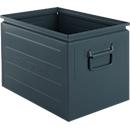 Caja apilable Schäfer Shop Select, 40 l, 150 kg, L 480 x A 308 x A 301 mm, acero, RAL 5008 (gris-azul)