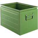 Caja apilable Schäfer Shop Select, 40 l, 150 kg, L 480 x A 308 x A 301 mm, acero, RAL 6011 (verde resada)