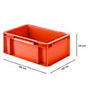 Caja con dimensiones norma europea EF 3120, 4,2 l, L 300 x An 200 x Al 120 mm, rojo