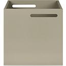 Caja de almacenaje Berlín, de tablero de fibra de melamina, 340 mm, gris