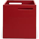 Caja de almacenamiento Berlín, de aglomerado recubierto de melamina, 340 mm, rojo