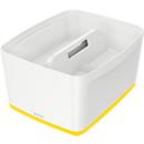 Caja de almacenamiento Leitz MyBox, DIN A4, para utensilios, blanco/amarillo