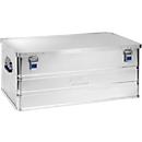 Caja de aluminio Alutec Basic, grosor del material 0,8 mm, apilable, con tapa de 1,5 mm, volumen 142 l