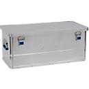 Caja de aluminio Alutec Basic, grosor del material 0,8 mm, apilable, con tapa de 1,5 mm, volumen 80 l