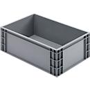 Caja de panadería Ringoplast Euro Box, 43,5 l, apta para alimentos, versión cerrada, sin tapa, L 600 x A 400 x A 223 mm, plástico, gris