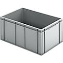 Caja de panadería Ringoplast Euro Box, 56,8 l, apta para alimentos, versión cerrada, sin tapa, L 600 x A 400 x A 273 mm, plástico, gris