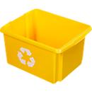 Caja de reciclaje Sunware Nesta, 32 l, L 455 x A 360 x A 240 mm, amarilla
