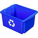 Caja de reciclaje Sunware Nesta, 32 l, L 455 x A 360 x A 240 mm, azul