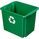 Caja de reciclaje Sunware Nesta, 45 l, L 455 x A 360 x A 360 mm, verde