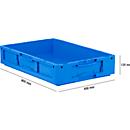 Caja norma europea serie LTB 6120, de PP, capacidad 20,3 l, sin tapa, azul