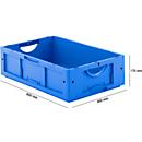 Caja norma europea serie LTB 6170, de PP, capacidad 30,7 l, sin tapa, azul