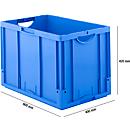 Caja norma europea serie LTB 6420, de PP, capacidad 82,3 l, sin tapa, azul