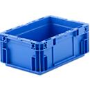 Caja norma europea serie MF 3120, de PP, capacidad 5,2 l, asa integrada, azul