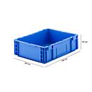 Caja norma europea serie MF 4120, de PP, capacidad 10 l, asa integrada, azul