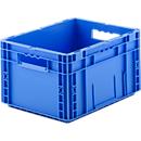 Caja norma europea serie MF 4220, de PP, capacidad 19,7 l, asidero, azul