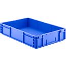 Caja norma europea serie MF 6120, de PP, capacidad 21 l, asa integrada, azul