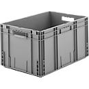 Caja norma europea serie MF 6320, de PP, capacidad 62,3 l, asidero, gris