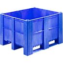 Caja-palet, cerrado, 620 l, azul