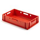 Caja para carne Euro Box, apta para alimentos, capacidad 25,3 litros, versión cerrada, rojo