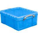 Caja, plástico, azul transparente, 18 l