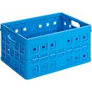 Caja plegable Sunware Square, capacidad 32 l, con asidero, azul