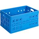 Caja plegable Sunware Square, capacidad 46 l, con asidero, azul