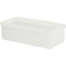 Caja rectangular multiusos con tapa, 1 L, L 103 x W 208 x H 64 mm