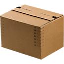 Cajas de cartón para envíos, fondo automático y tapa con solapa recerrable, hasta 20 kg, dimensiones interiores L 175 x W 105 x H 75 mm, cartón corrugado, marrón, 50 piezas