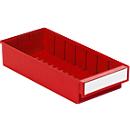 Cajón de almacenamiento TRESTON 4020, ancho 186 x fondo 400 x alto 82 mm, 4,2 l, rojo
