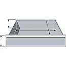 Cajones, para anchura de tablón 995 mm, Al 206 mm, P 500 mm, plateado claro