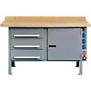 Calha para instalação elétrica E- WDL, para bancada de trabalho PW