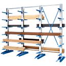 Cantilever rack KRM, dupla face, 3 alturas e comprimentos de rack, comprimento do braço cantilever 400 ou 500 mm