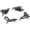 Cantoneira Fetra, 4 elementos, capacidade de carga de 150 kg cada, com rodízios giratórios e caixa, cinza antracite