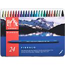 Caran d'Ache Fibralo felt tip pens, line width 1, assorted colours, in metal box, 24 pieces per box
