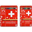 Caran d'Ache Swisscolor CH flag crayon, pack of 12