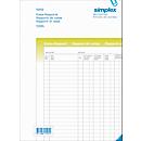 Carbonless copy pad, cash register rap., A4, d,f,it, 50/50 sheets, olive/white