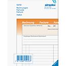 carbonless copy pad, invoices, A6, d,f,it, 50/50 sheets, orange/white