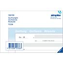 Carbonless copy pad, receipts landscape, A6, d,f,it, 100/100 sheets, light blue/white