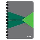 Carnet de notes Leitz Office, DIN A5, 90 feuilles quadrillées, reliure à spirales, couverture plastique, certifié FSC®, vert