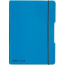 Carnet de notes my.book Herlitz, format A5, plastique, 40 feuilles quadrillées, bleu