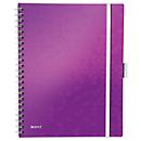 Carnet de notes WOW Be Mobile 4645 LEITZ, format A4, quadrillé, violet