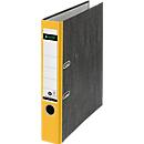 Carpeta LEITZ® 1050, DIN A4, ancho de lomo 52 mm, agujero de agarre, etiqueta de lomo encolada, cartón duro, 1 unidad, amarillo