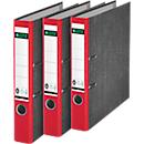 Carpeta LEITZ® 1050, DIN A4, ancho de lomo 52 mm, agujero de agarre, etiqueta de lomo encolada, cartón duro, 1 unidad, rojo