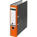 Carpeta LEITZ®1080, DIN A4, ancho de lomo 80 mm, agujero de agarre, etiqueta de lomo encolada, cartón duro, 1 unidad, naranja