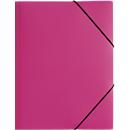 Carpeta Pagna con 3 solapas y banda elástica, A4, PP, rosa oscuro