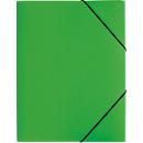 Carpeta Pagna con 3 solapas y banda elástica, A4, PP, verde
