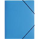 Carpeta Pagna de 3 solapas con banda elástica, A4, PP, azul claro