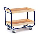 Carrinho de tabuleiros com rebordo alto, 2 tabuleiros