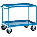 Carro con estantes 4820, con 2 estantes, acero, L 850 x A 500 mm, capacidad de carga 400 kg, azul